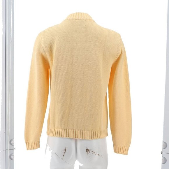 NWT LANDS' END UNIFORM BOY'S DRIFTER ZIP CARDIGAN SWEATER MAIZE LARGE (14-16) - Picture 6 of 10